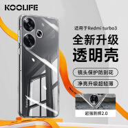 KOOLIFE 适用 红米 Turbo3手机壳保护套小米Redmi Turbo3手机套镜头全包简约亲肤透明软壳淡化指纹外背壳