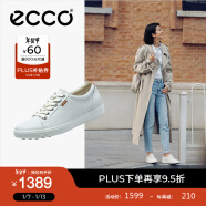 爱步（ECCO）板鞋女 时尚潮流百搭简约经典小白鞋日常休闲板鞋女 柔酷430003 白色43000301007 39 （偏小，建议选大一码）