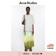 Acne Studios【特享6折】 女士 棉质分层式短袖T恤式印花连衣裙A20747 浅黄色 XS