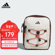 阿迪达斯 （adidas）单肩包斜挎包男女探险小背包休闲运动包斜纹布小包手机包 矾土棕