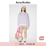 Acne Studios【特享6折】男女同款羊毛混纺提花圆领套头衫C60081 褪色效果粉色混色/浅蓝色 S