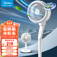 美的（Midea）空气循环扇 电风扇家用落地扇立式节能风扇轻音低噪大风量转页扇卧室宿舍台式摇头小型电扇 台立两用【高度1050mm】FGA24TS