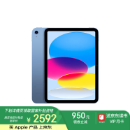 Apple/苹果 iPad(第 10 代)10.9英寸平板电脑 2022年款(256GB WLAN版/学习办公娱乐/MPQ93CH/A)蓝色