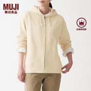 无印良品 MUJI 男女通用 紧密编织毛圈 拉链连帽衫 休闲外套 无性别 卫衣 原色 L-XL(180/104A)