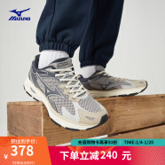 美津浓（MIZUNO）【RACER S】软底轻便运动跑步鞋子男女同款缓震透气休闲慢跑鞋 06/薄雾灰/檀黑色 38 (240mm)