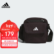 阿迪达斯 （adidas）单肩包斜挎包男女新款户外出行小肩包休闲运动风小包收纳包 黑色