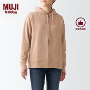 无印良品 MUJI 男女通用 紧密编织毛圈 拉链连帽衫 休闲外套 无性别 卫衣 烟熏橙色 L-XL(180/104A)