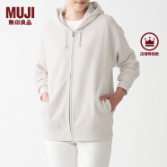 无印良品 MUJI 男女通用 紧密编织毛圈 拉链连帽衫 休闲外套 无性别 卫衣 银灰色 XXS-XS(150/72A)