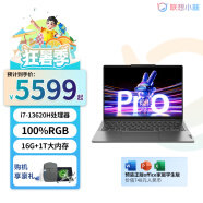 联想（Lenovo）小新Pro14 13代酷睿高性能标压处理器 高刷新率高分屏 14英寸轻薄便携商务办公笔记本电脑 i7-13620H 16G 1TB 标配