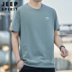 JEEP SPIRIT吉普短袖男士T恤夏季薄款透气休闲宽松潮牌衣服 浅军绿 XL 