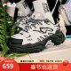 FILA 斐乐女鞋FERN摩登运动鞋杨幂同款冬新款蕨草鞋休闲鞋老爹鞋 雪白/藕灰-SV 36.5