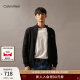 Calvin Klein Jeans24秋冬男女情侣ck休闲刺绣立领拉链针织开衫毛衣J326796 BEH-太空黑 L