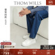 THOM WILLS【雷军同款】厚底小白鞋男增高真皮商务透气板鞋休闲皮鞋冬季男鞋 皎玉白G931-4 (雾面牛皮) 41 /7.5码