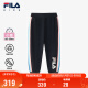 FILA【斐暖科技】斐乐童装儿童裤子2024秋冬小童女童针织长裤