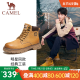 骆驼（CAMEL）王俊凯同款马丁靴男户外复古情侣大黄靴王者凯甲系列登山工装鞋子 G13W136121 驼色/咖啡 42