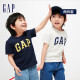 GAP【两件套】男女幼童2024春秋新款LOGO棉质短袖T恤404338