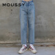 moussy【热销爆款】裤王新款直筒水洗毛边牛仔裤010GAS11-5440 蓝色 L