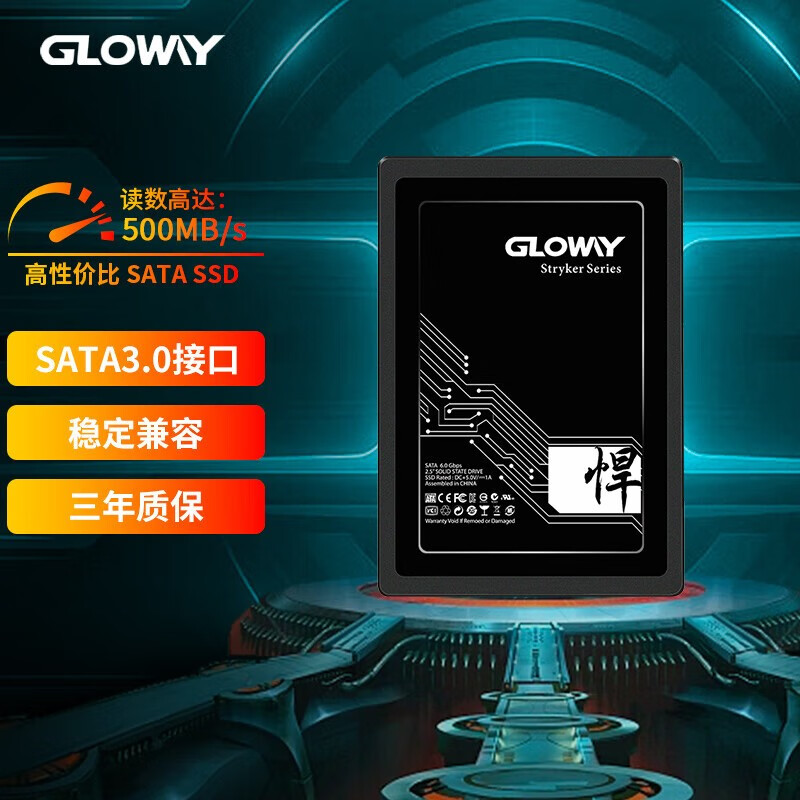 Gloway SSD̬Ӳ 256GB SATA3.0ӿ ϵ-ٴ洢/DIYװ 2TBʵ539Ԫ