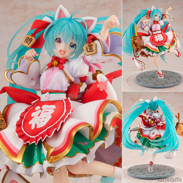 【中古】KDcolle キャラクター・ボーカル・シリーズ01 初音ミク 招きミクver. 1/7 完成品フィギュア[KADOKAWA]