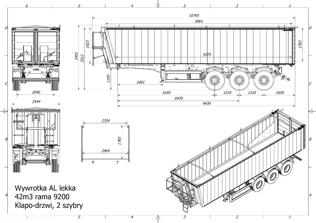 Mega 42m3 Naczepa Wywrotka Aluminiowa klapo-drzwi - 10