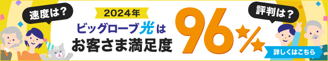 速度は？評判は？ビッグローブ光はお客さま満足度96%