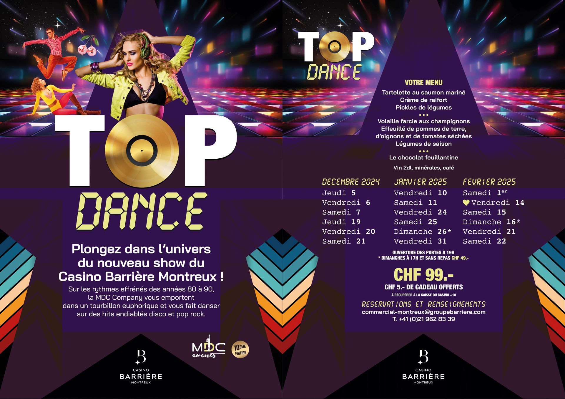 Evènement TOP Dance - dates et prix