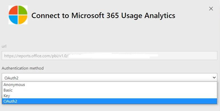 Choose Microsoft account as authentication method.