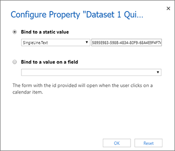 Configure property dialog.