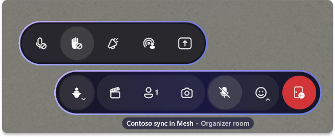 Screenshot of Organizer tools and People panel in the Mesh app.