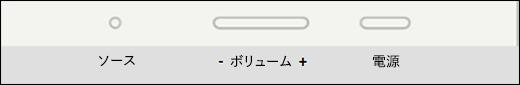 音量ダウンボタンと電源ボタンのスクリーンショット。