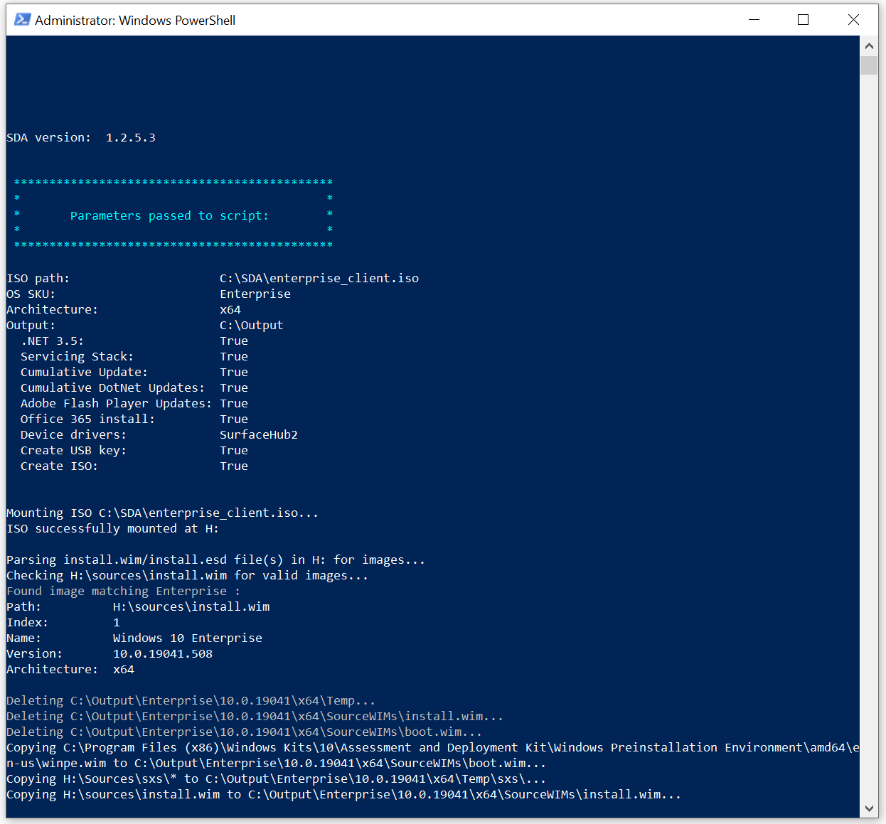 Surface Deployment Accelerator ツールの実行。