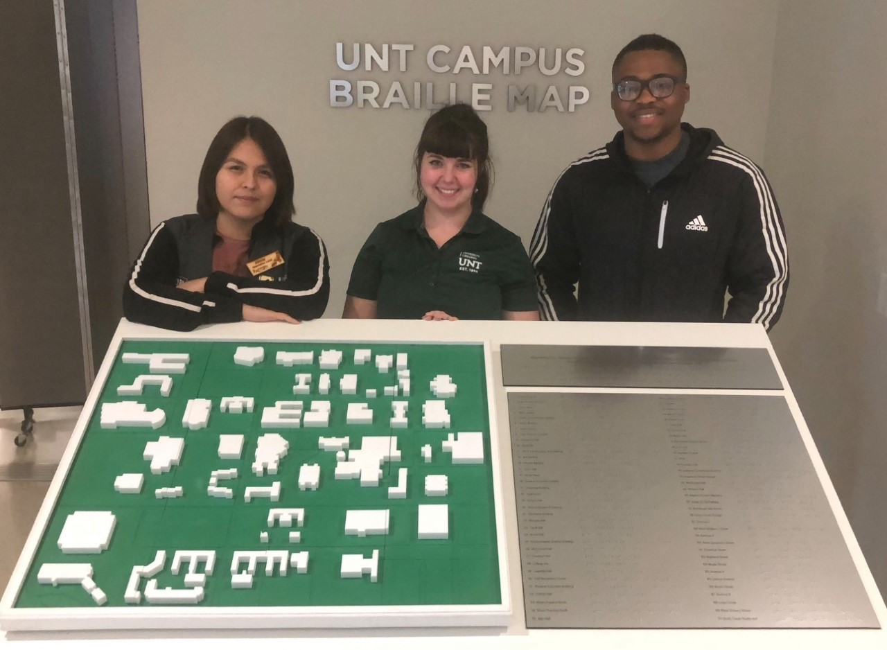 UNT Campus Braille Map