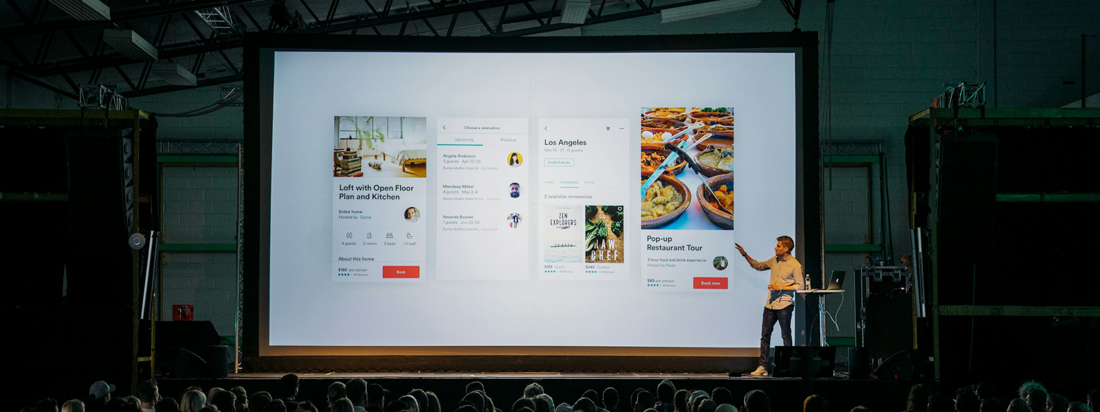 Man giving presentation in front of audience