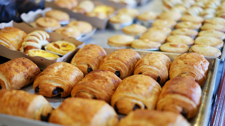 Baked goods on a tray