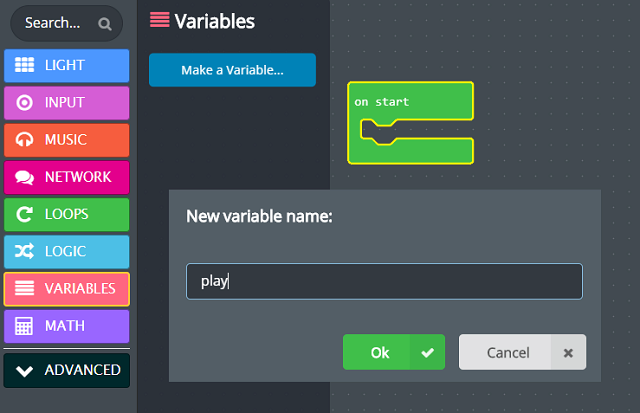 Name the 'play' variable