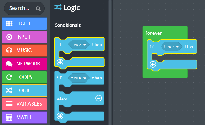 'if then' logic block