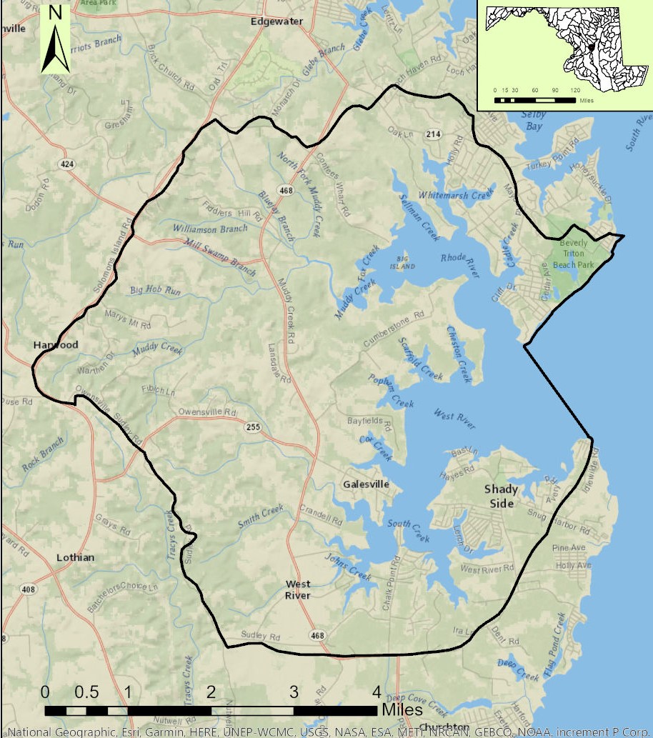 Map of the West River Watershed