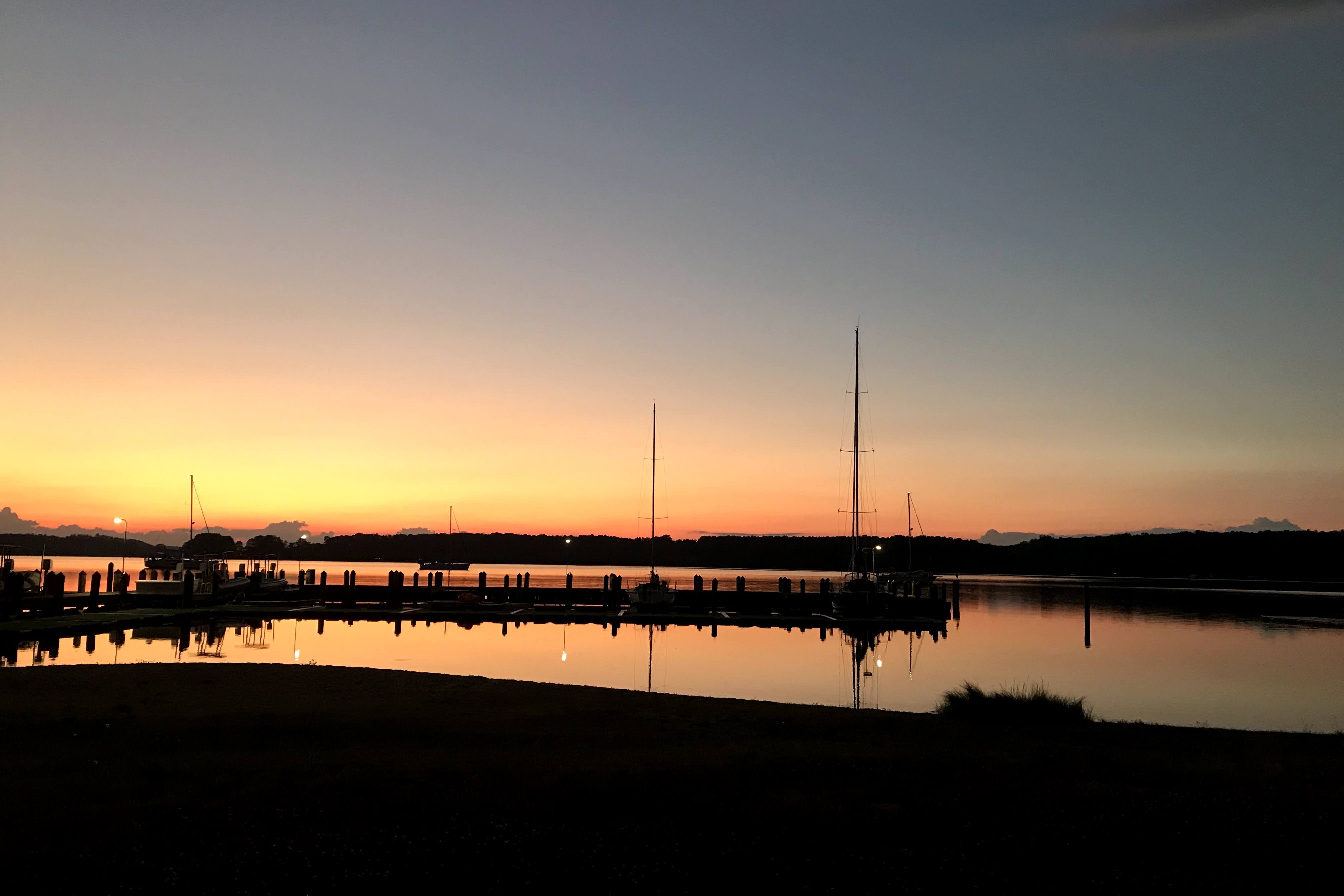 Sunset looking at Bridge, Photo by Dylan Burgevin, MDE