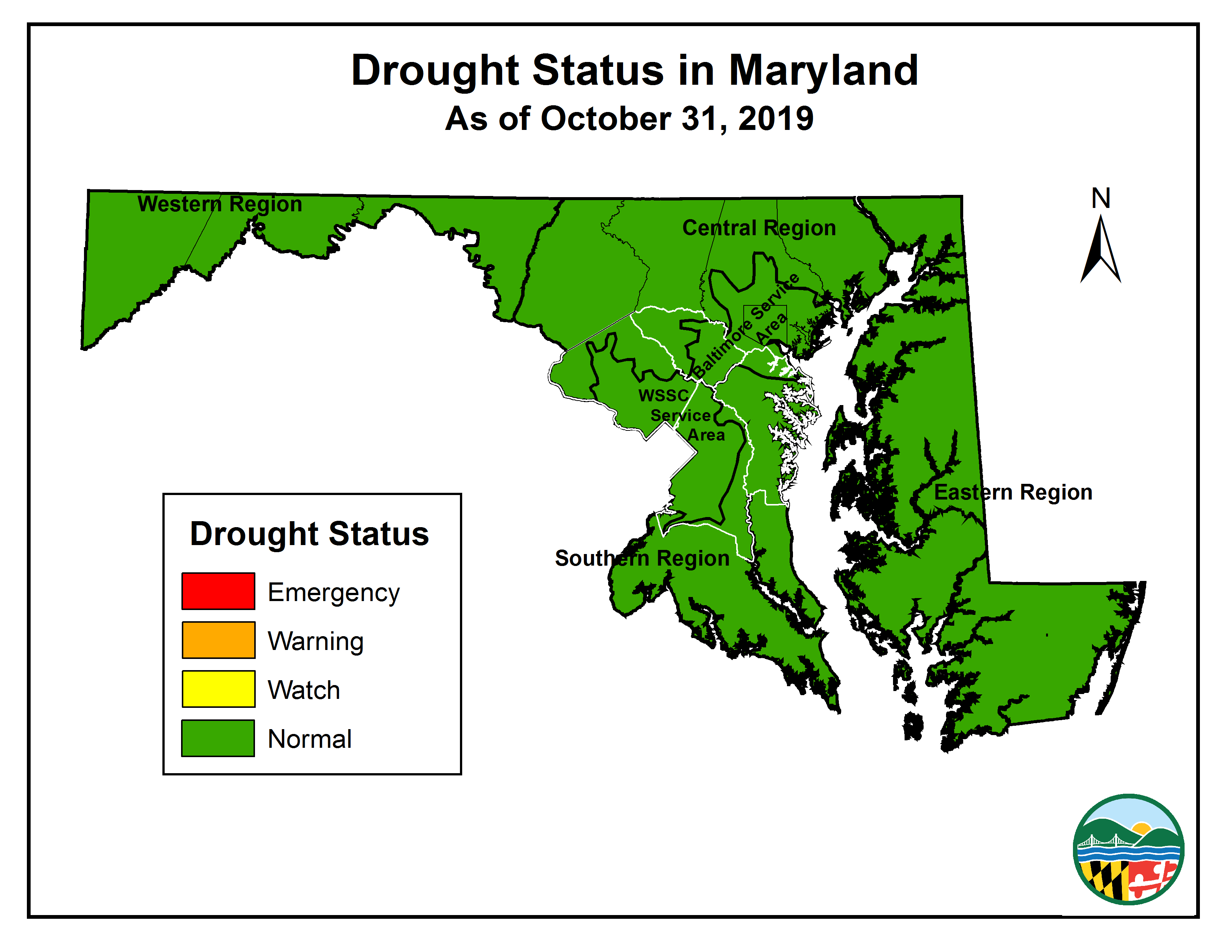 Drought Status as of 2019-10-31