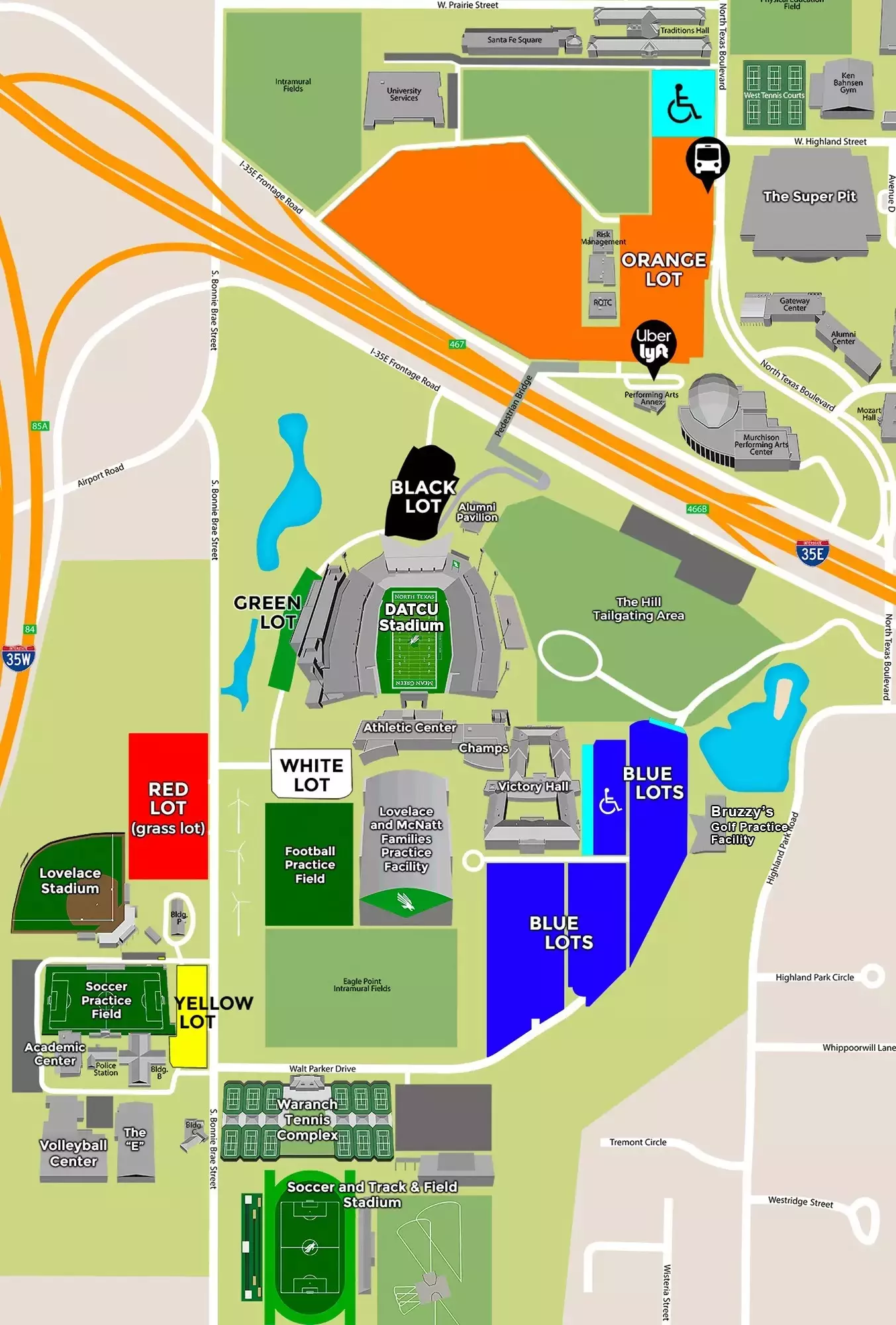 DATCU Stadium Map