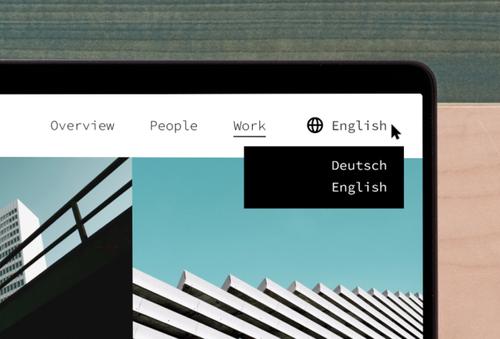 Website-Übersetzungserweiterung UI