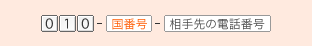 010-国番号-相手先の電話番号