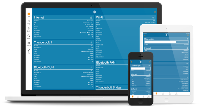 Network Utility X handoff between Mac iPad and iPhone image