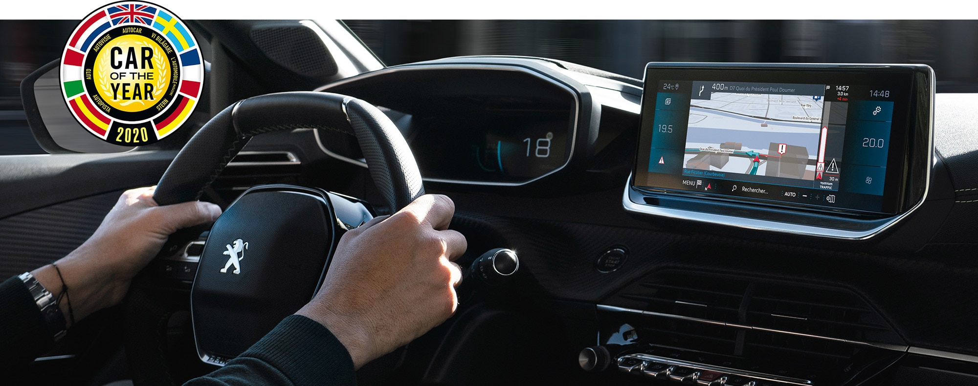 Peugeot 208 with TomTom built-in navigation system