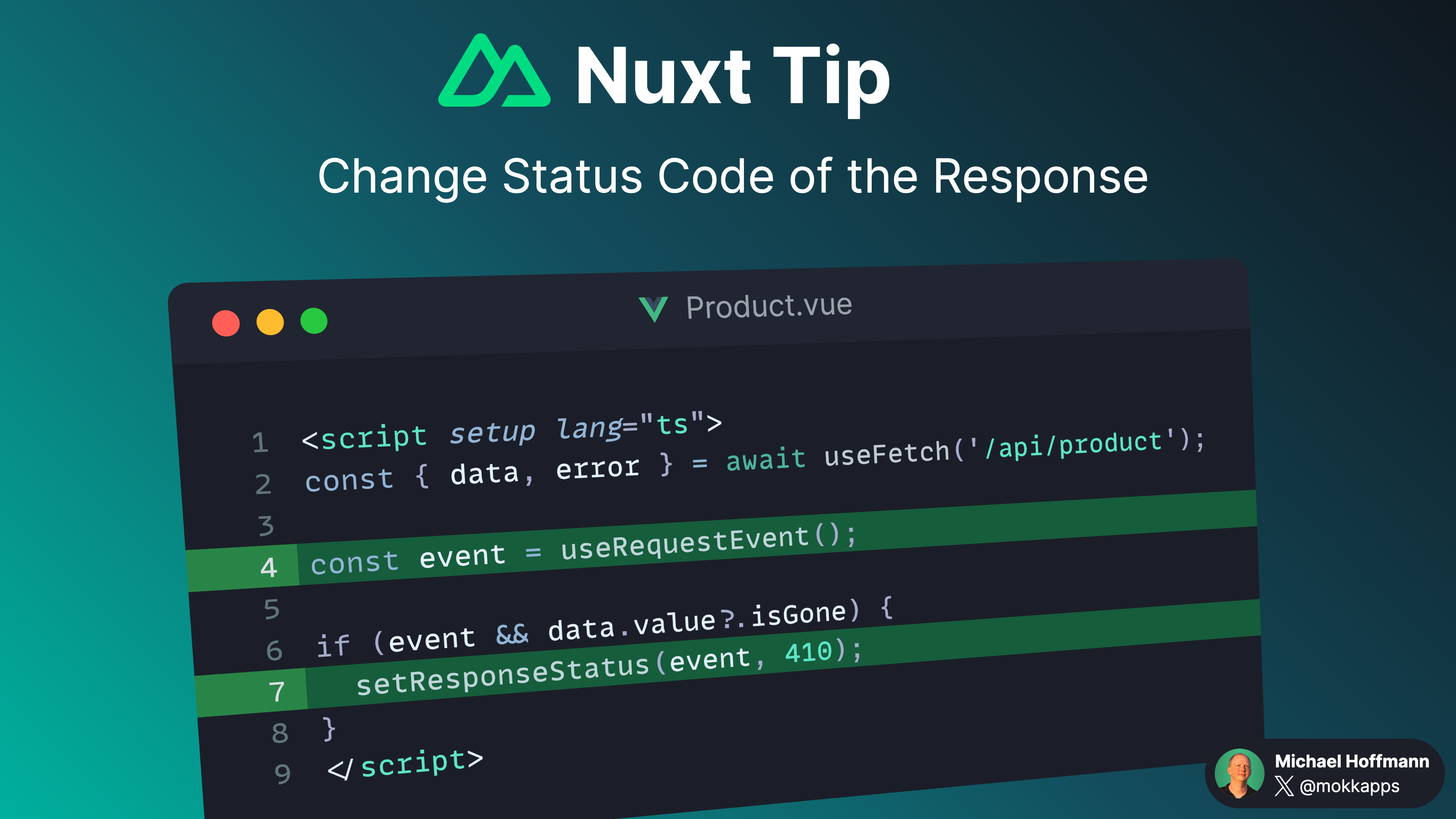 Nuxt Tip: Change Status Code of the Response Image