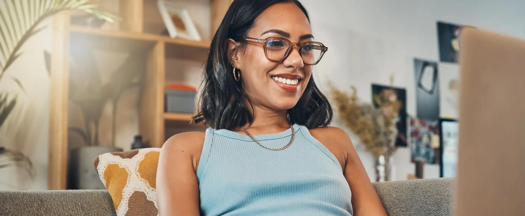 Image of woman looking at her computer