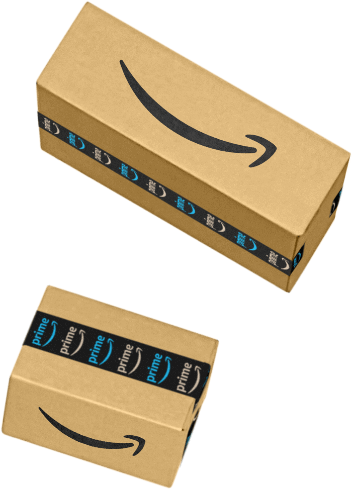 Farklı boyutlardaki Amazon paketleri