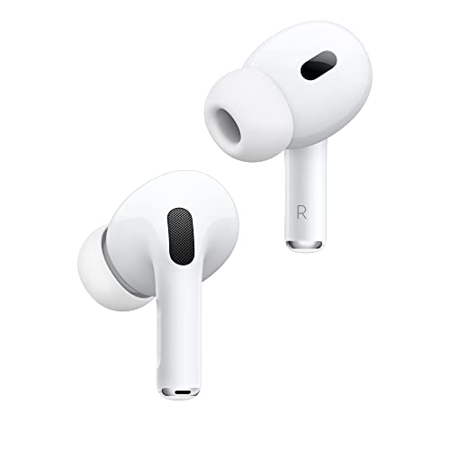 Apple AirPods Pro 2 Wireless Earbuds, Active Noise Cancellation, Hearing Aid Feature, Bluetooth Headphones, Transparency, Per