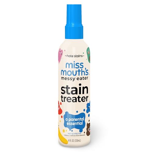 Miss Mouth's Messy Eater Stain Treater Spray - 4oz Stain Remover - Newborn & Baby Essentials - No Dry Cleaning Food, Grease, 