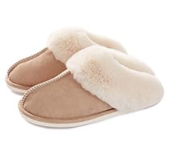 Donpapa Womens Slipper with Memory Foam Fluffy Soft Warm Slip On House Slippers,Anti-Skid Cozy Plush for Indoor Outdoor